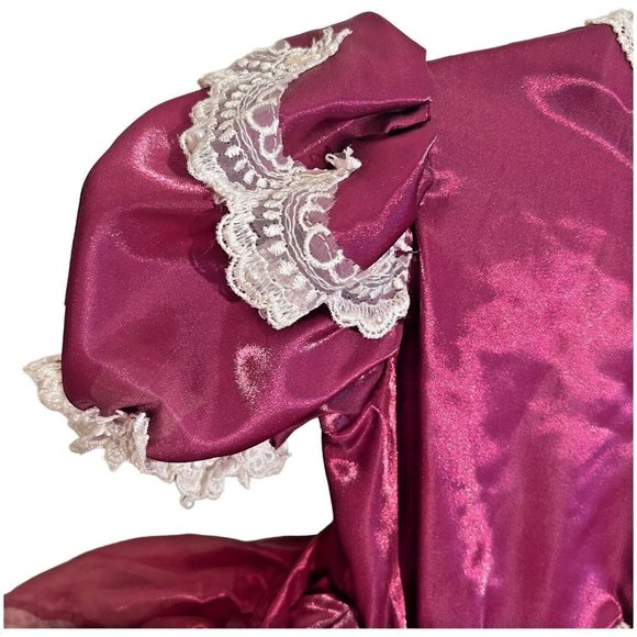 Vintage Girls Size 2 Pageant Dress Lace Faux Pearls Toddler Full Circle Party - Picture 8 of 10